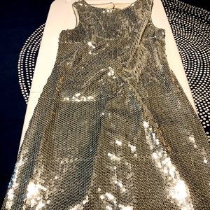 Silver sequin dress